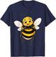 Bumblebee with Heart | Cute Bumblebee with Heart Symbol T-Shirt - T-Shirt | Navy