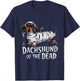 Dachshund of Dead Halloween Mummy Dog T-Shirt - T-Shirt | Navy