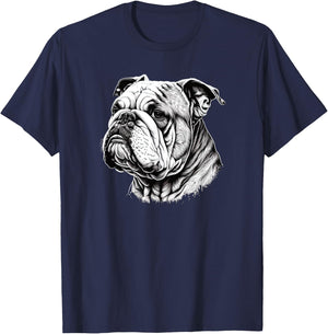 Funny Bulldog Dog T-Shirt - T-Shirt | Navy