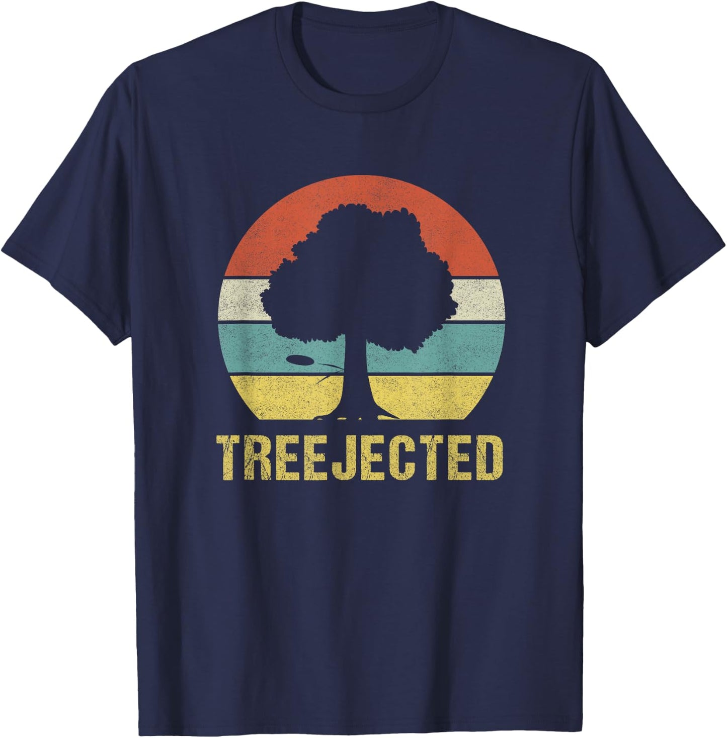 Disc Golf Treejected Design for a Disc-Golf Player T-Shirt - T-Shirt | Navy