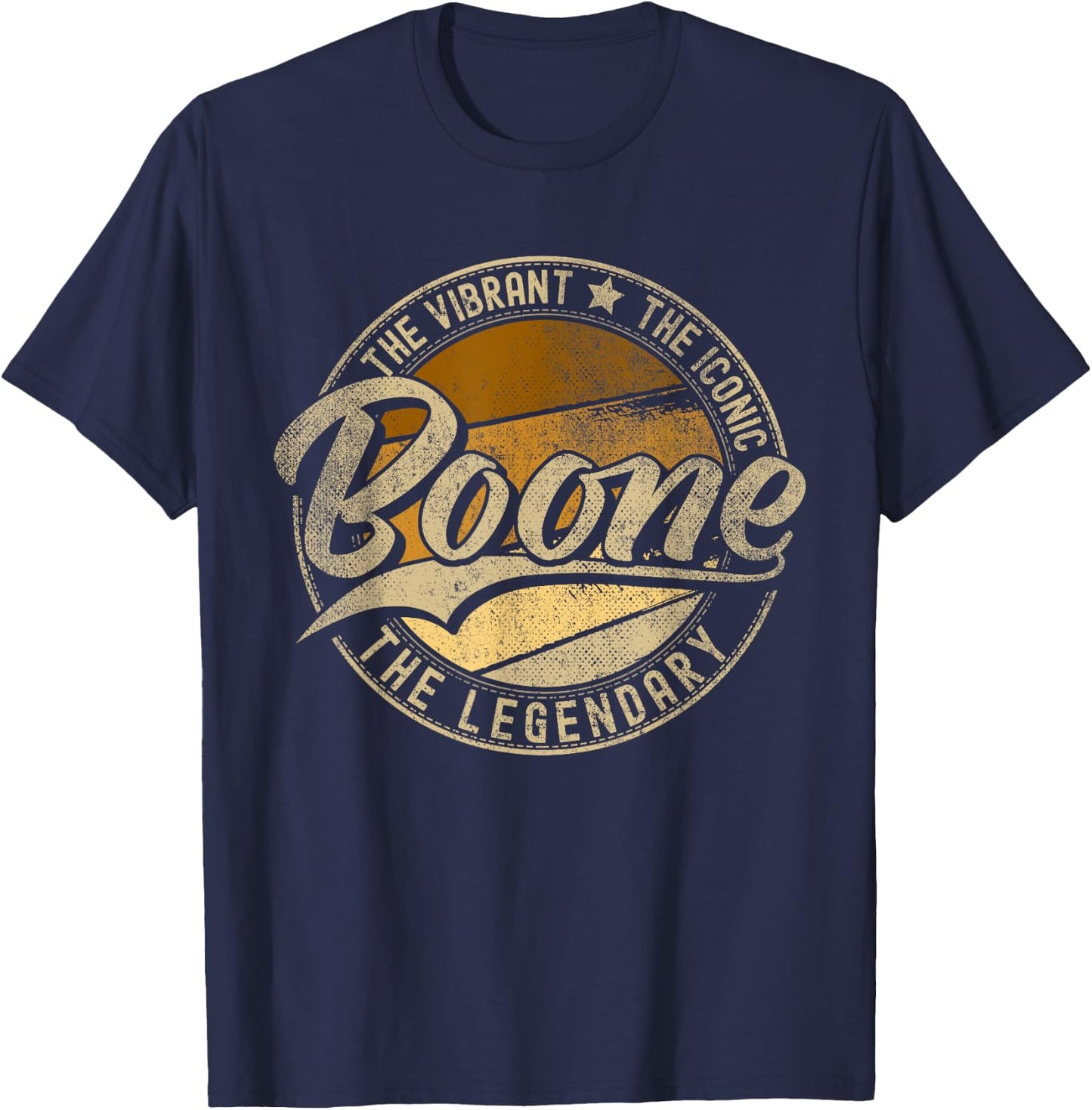 Boone IA | Iowa | Vintage Distressed T-Shirt - T-Shirt | Navy