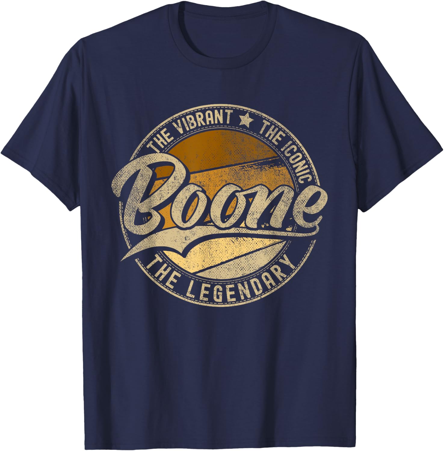 Boone IA | Iowa | Vintage Distressed T-Shirt - T-Shirt | Navy