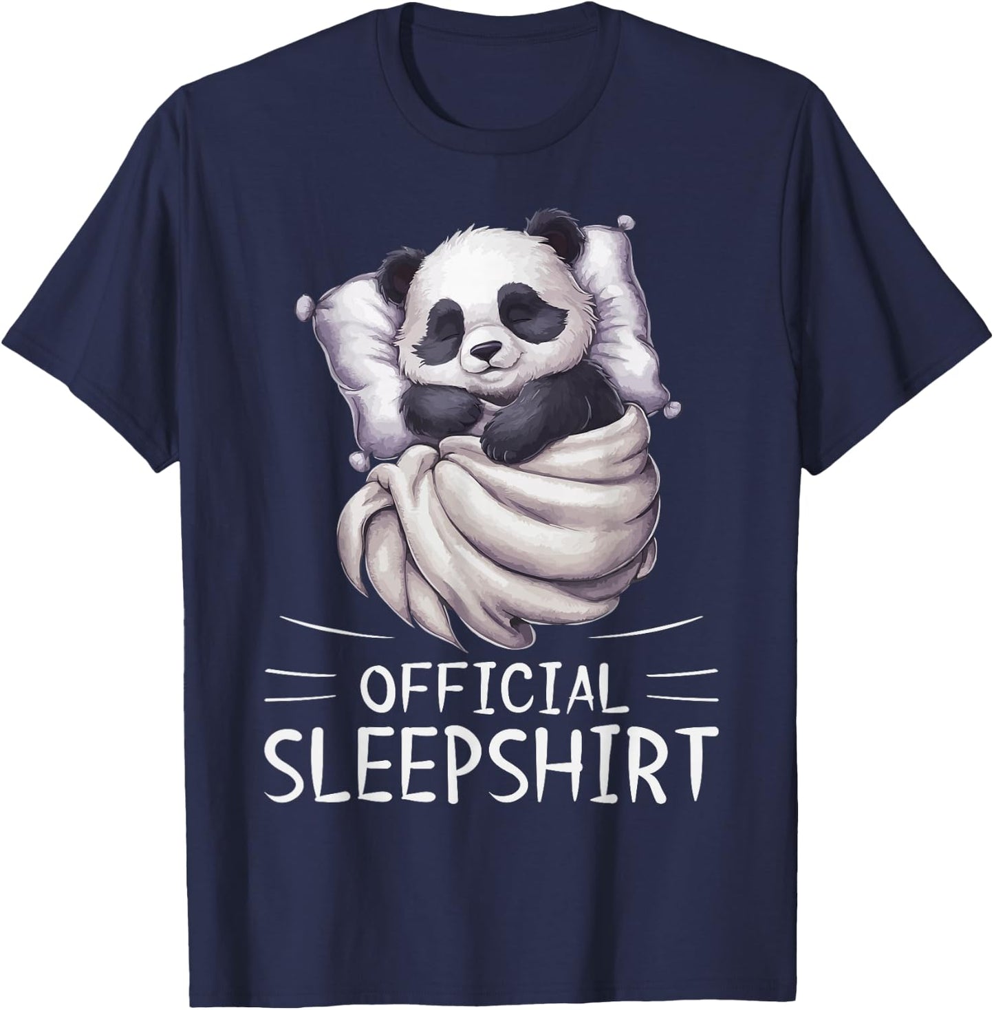 Panda Bear Animal Official Sleepshirt Pajamas Nightgown T-Shirt - T-Shirt | Navy