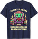 Halloween Teacher Zombie Reading is Good For Brains T-Shirt - T-Shirt | Navy