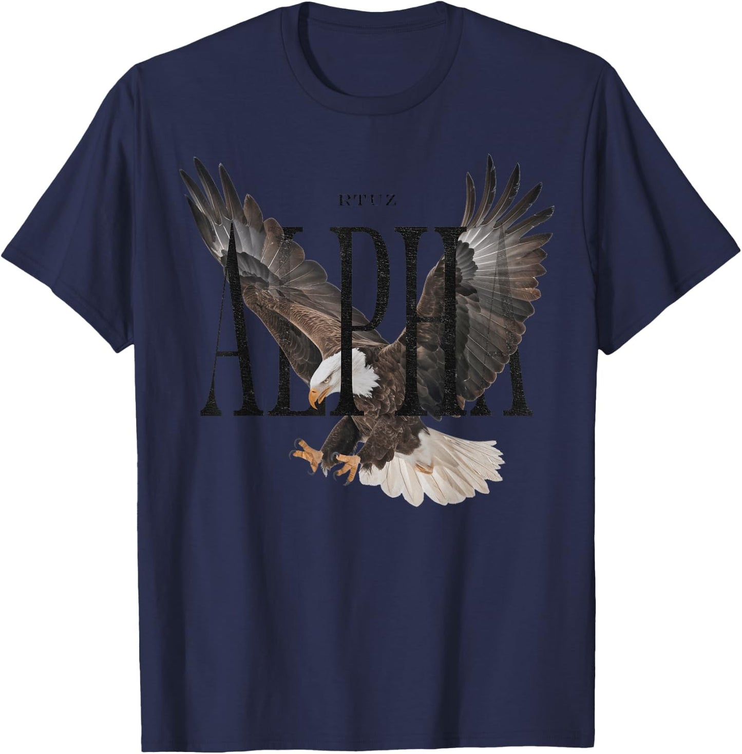 Hip Hop Vintage Retro Hipster Edgy Urban Streetwear Eagle T-Shirt - T-Shirt | Navy