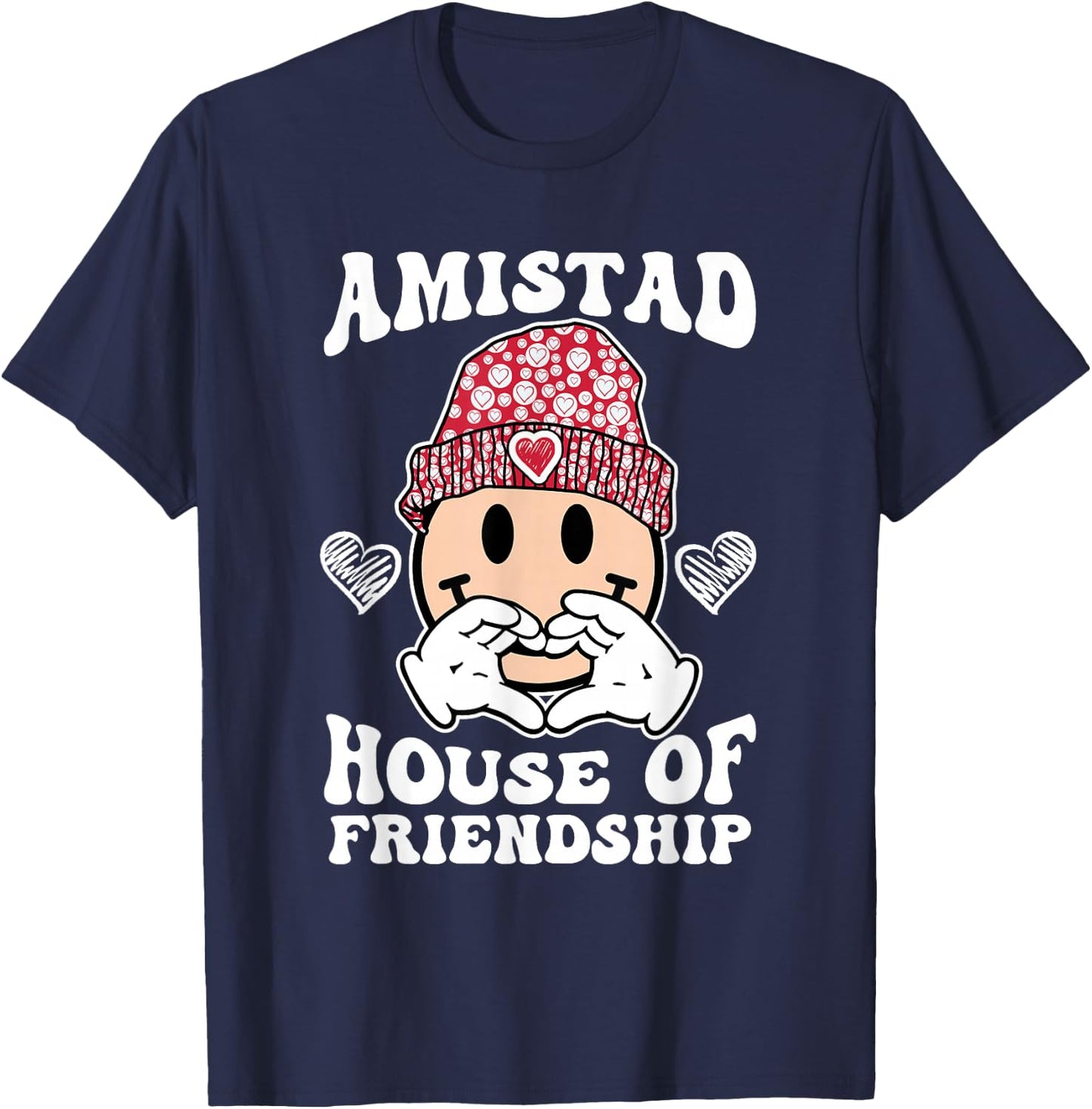Amistad House Of Friendship Friendly School Spirit Kids T-Shirt - T-Shirt | Navy