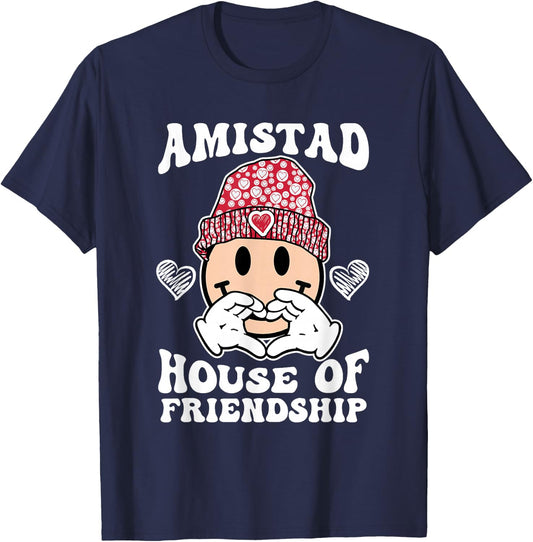 Amistad House Of Friendship Friendly School Spirit Kids T-Shirt - T-Shirt | Navy