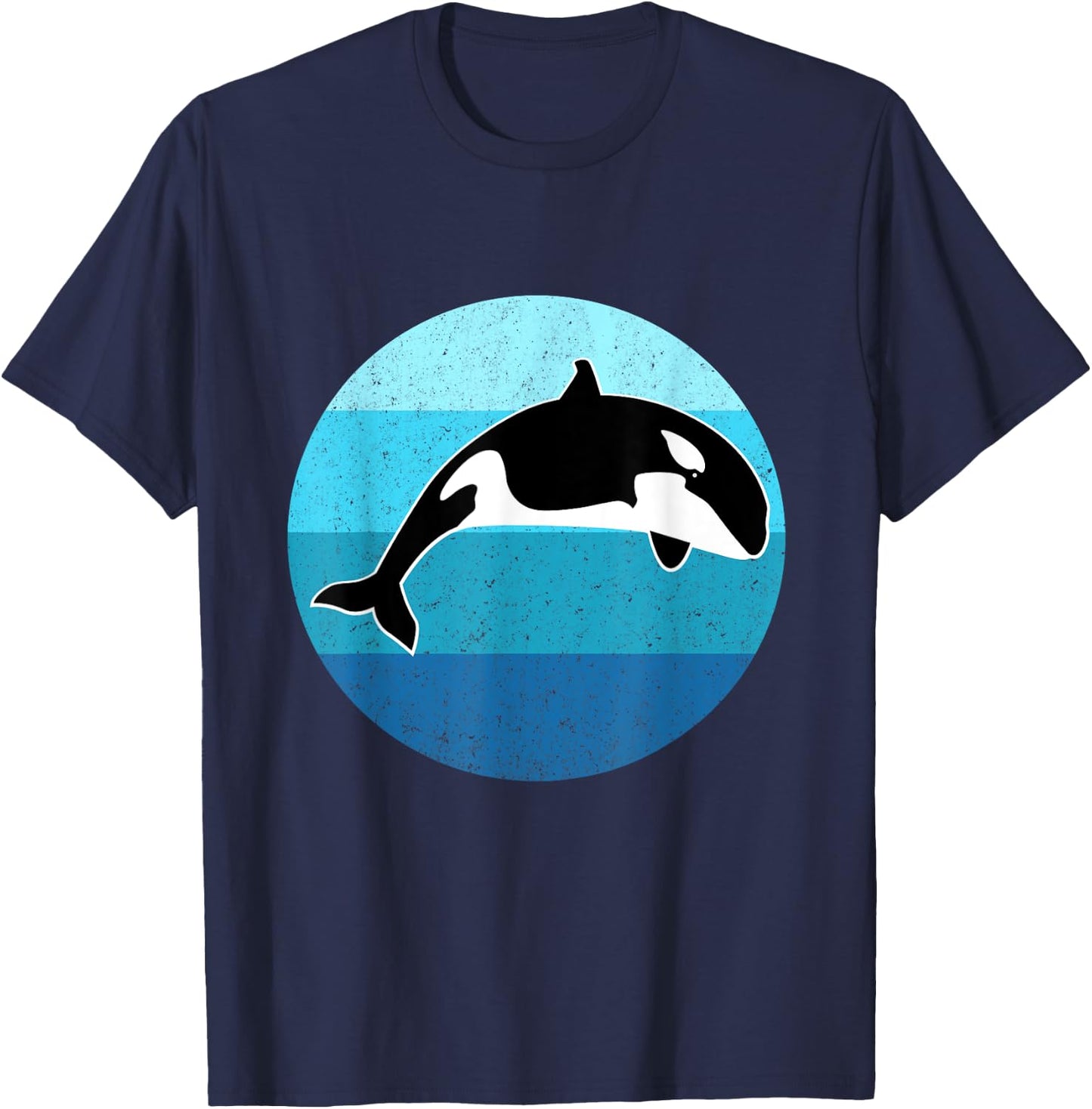 Orca Whale Whale Ocean Animal Retro Cetacean Lover T-Shirt - T-Shirt | Navy
