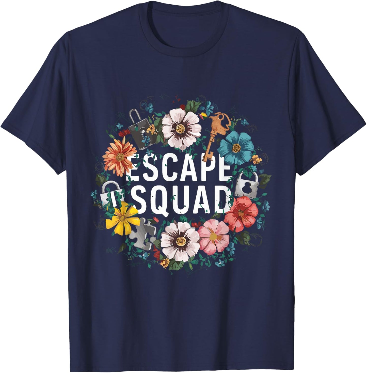 Escape Room Birthday Party Matching Group Outfits - Escape T-Shirt - T-Shirt | Navy