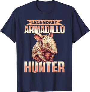 Funny Armadillo Animal Legendary Armadillo Hunter T-Shirt - T-Shirt | Navy