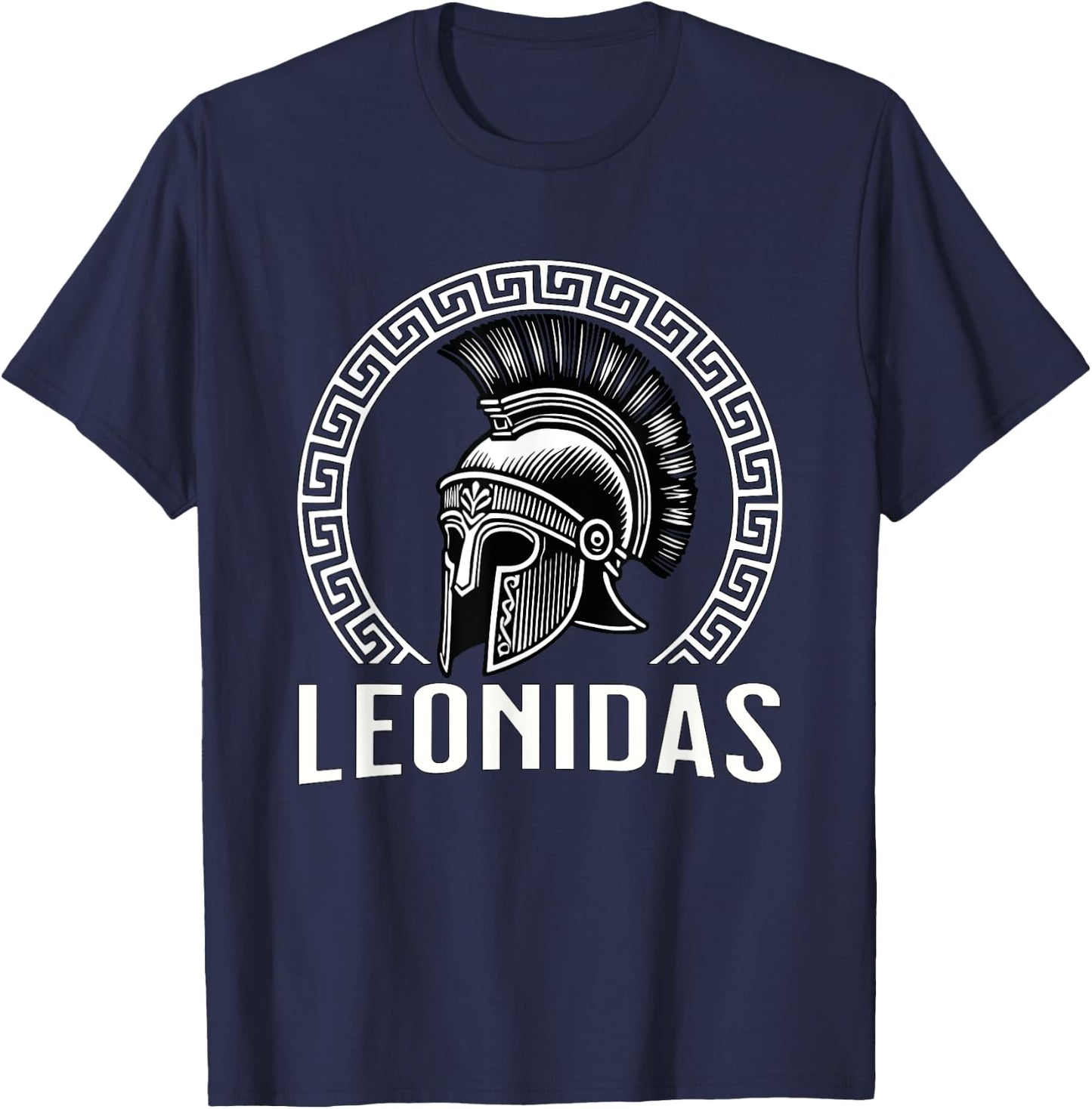 Leonidas King of Sparta Ancient Spartan Helmet T-Shirt - T-Shirt | Navy