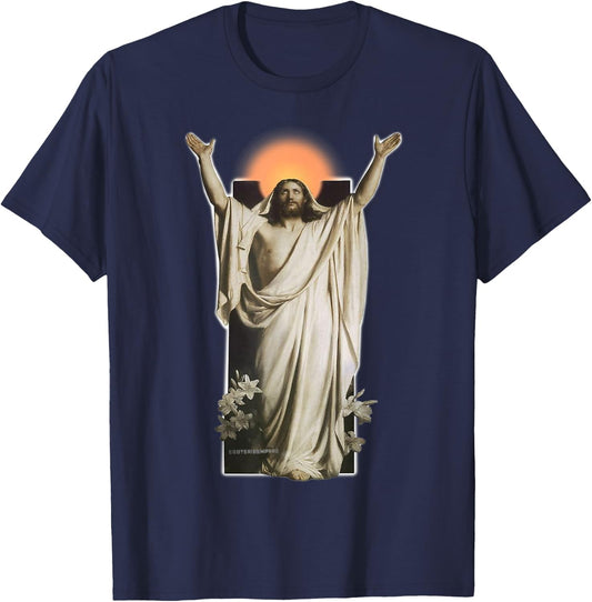 Esoteric Empyre Jesus Christ Resurrection , Small T-Shirt - T-Shirt | Navy