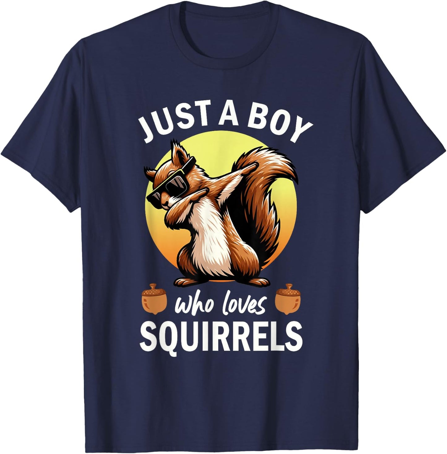 Just A Boy Who Loves Squirrels T-Shirt - T-Shirt | Navy