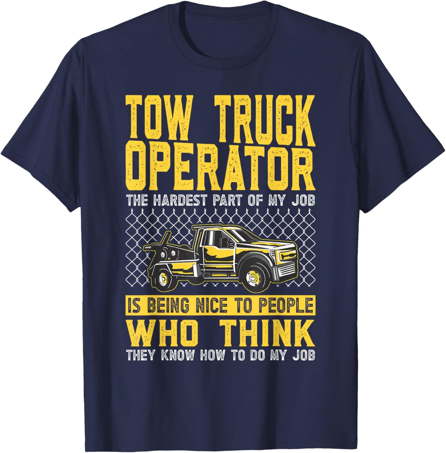 Tow Truck Driver T-Shirt - T-Shirt | Navy