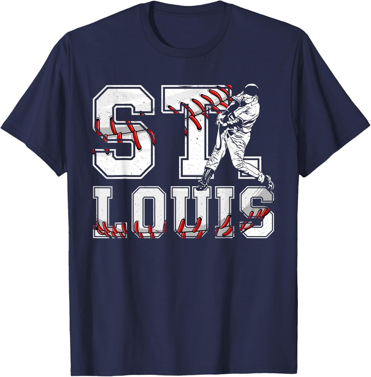 St. Louis Retro Baseball Lover Met At Game Day Men Boys Kids T-Shirt - T-Shirt | Navy