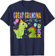 Great Grandma Of The Two Rex 2Nd Birthday Dinosaur Party T-Shirt - T-Shirt | Navy