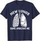 Lung Transplant Contains Recycled Parts Organ Recipient T-Shirt - T-Shirt | Navy