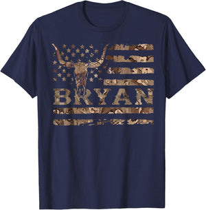 Vintage Bryan Last Name Retro USA Gift Women Kid T-Shirt - T-Shirt | Navy