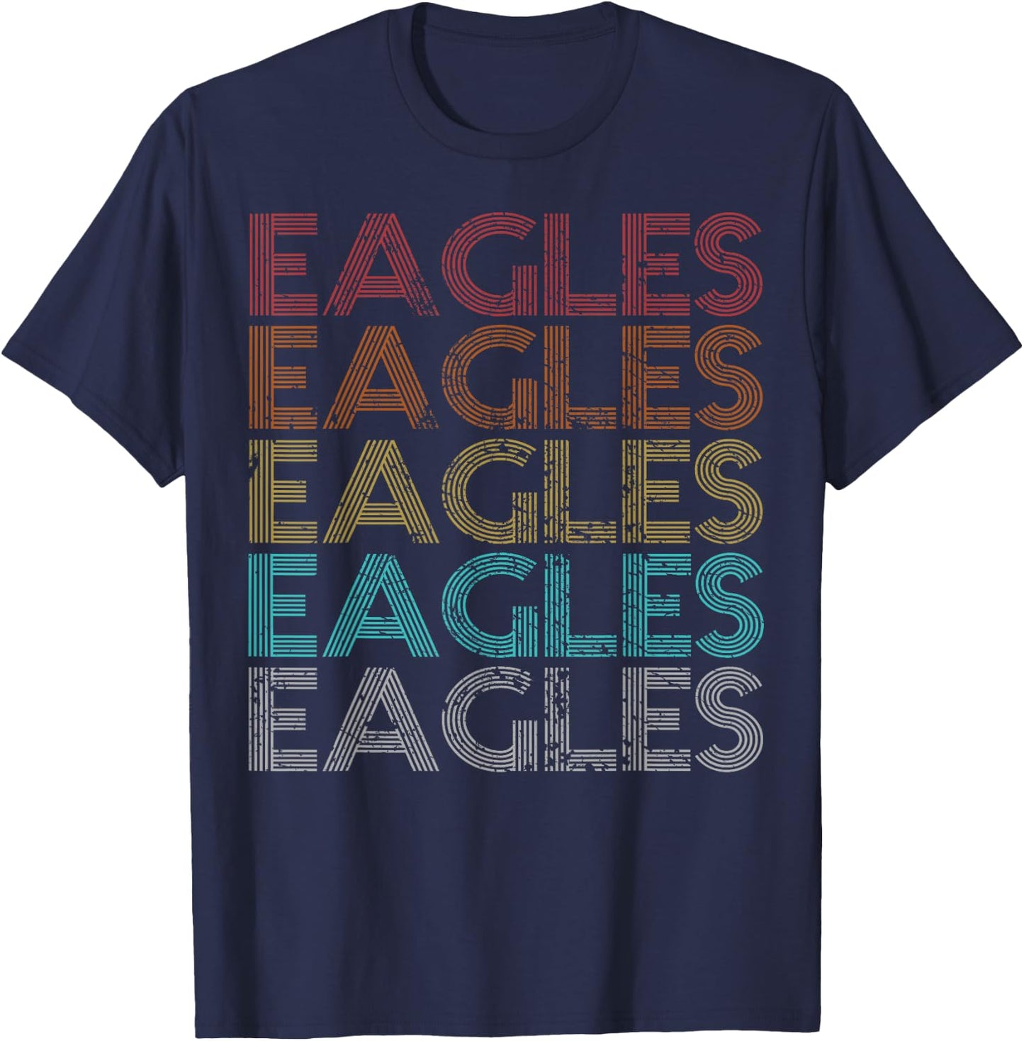 Retro Vintage Eagles T-Shirt - T-Shirt | Navy