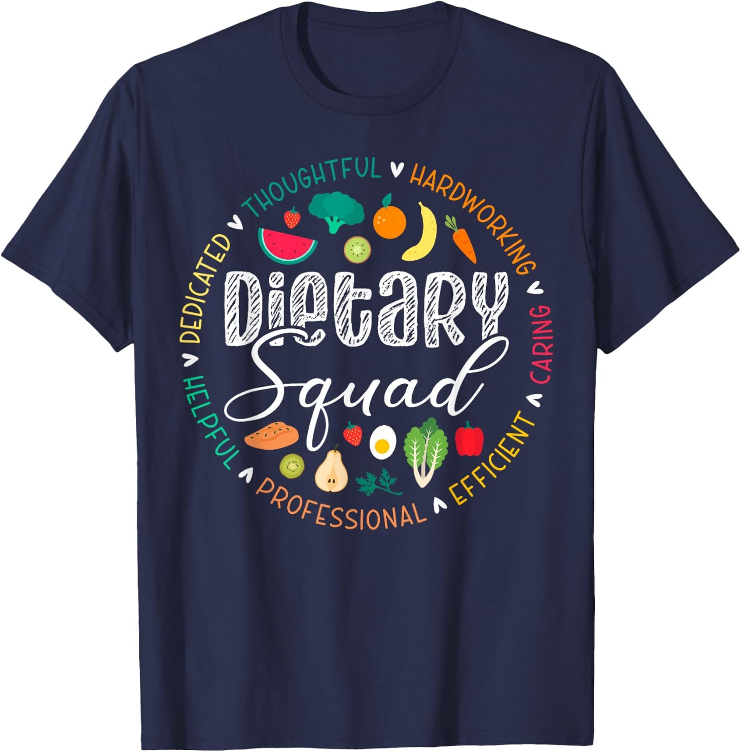 Dietary Squad Appreciation Dietary Aide Cook T-Shirt - T-Shirt | Navy