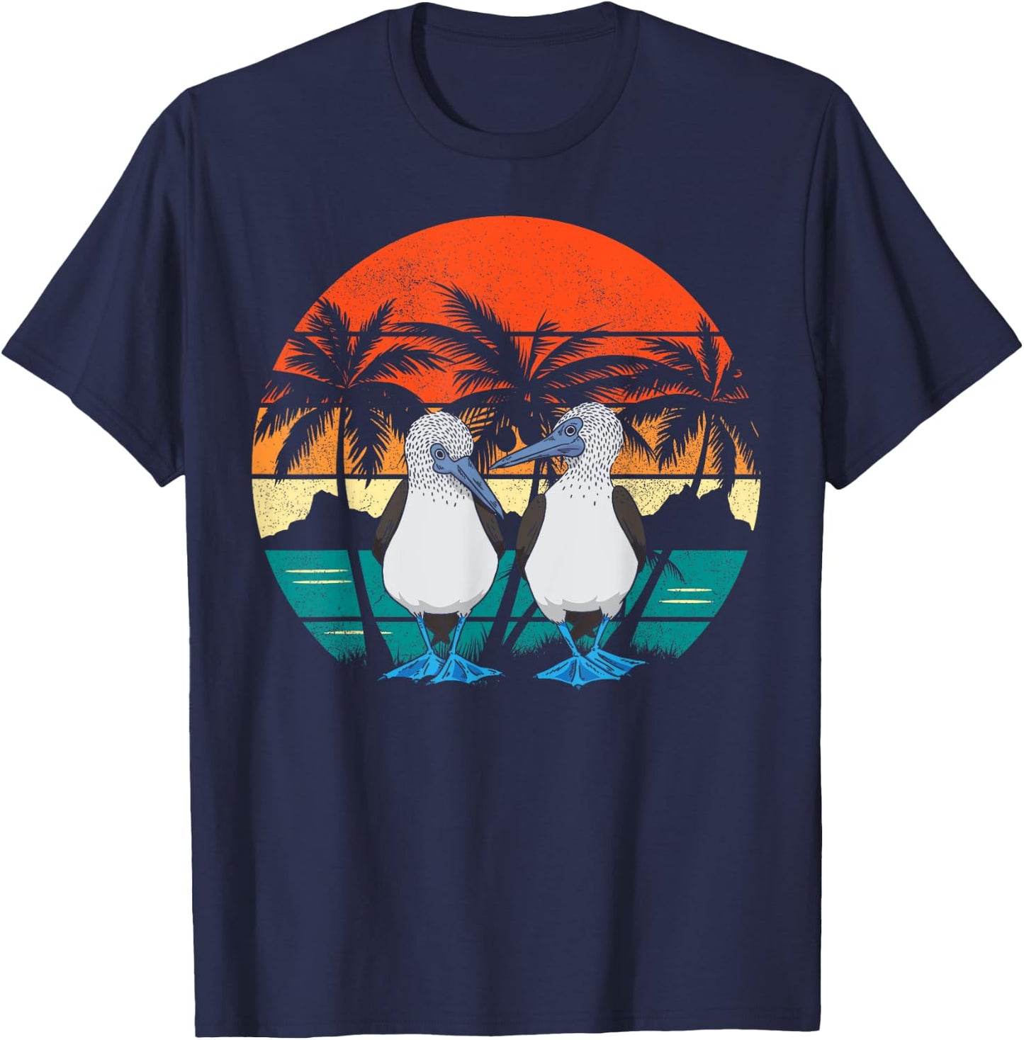 Seabirds Blue-footed Booby Galapagos Bird T-Shirt - T-Shirt | Navy