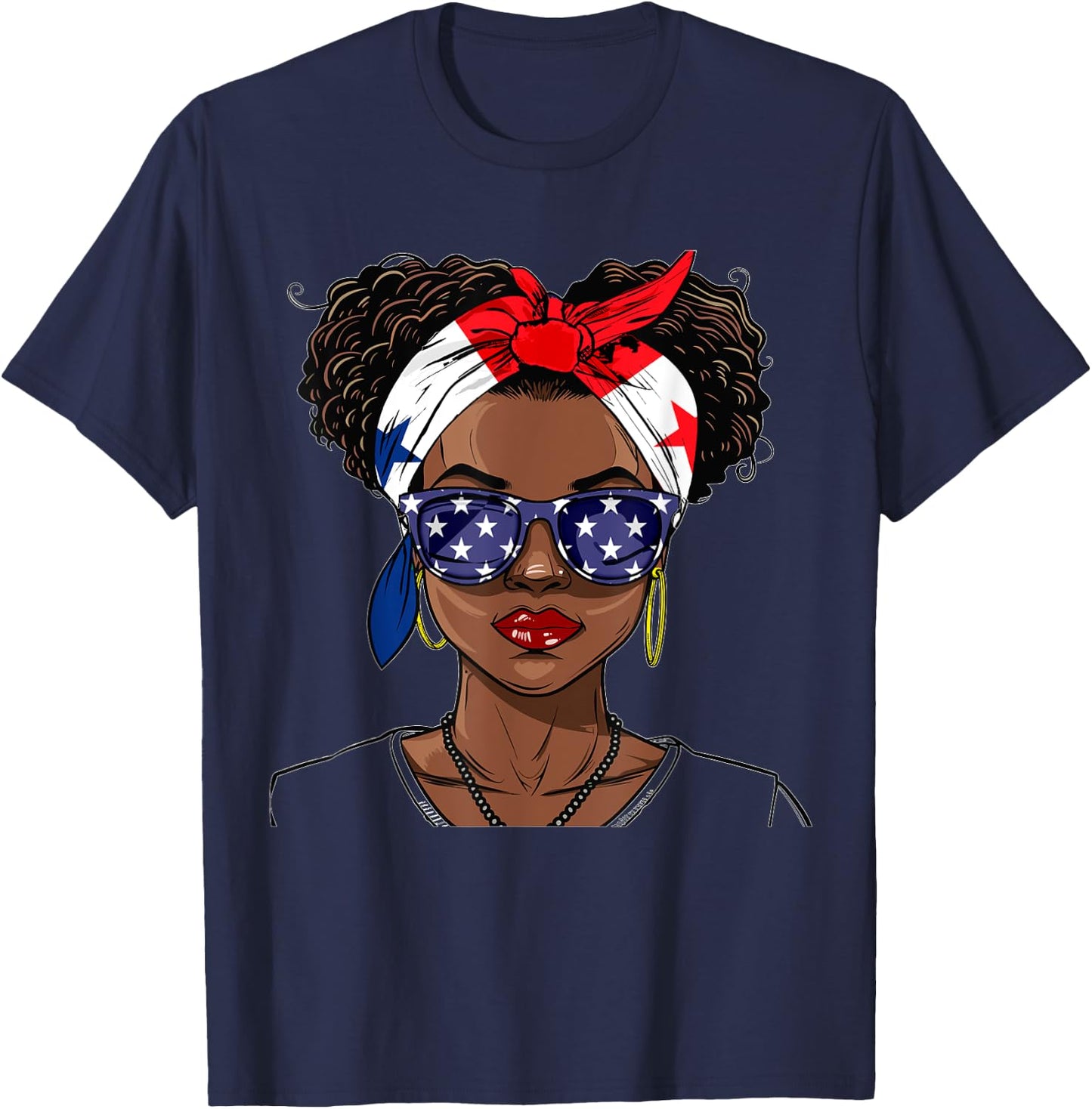 Panama Flag Outfit for Woman American Souvenirs Panamanian T-Shirt - T-Shirt | Navy
