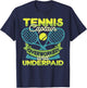 Tennis Captain Overworked and Underpaid Tennis Team Player T-Shirt - T-Shirt | Navy