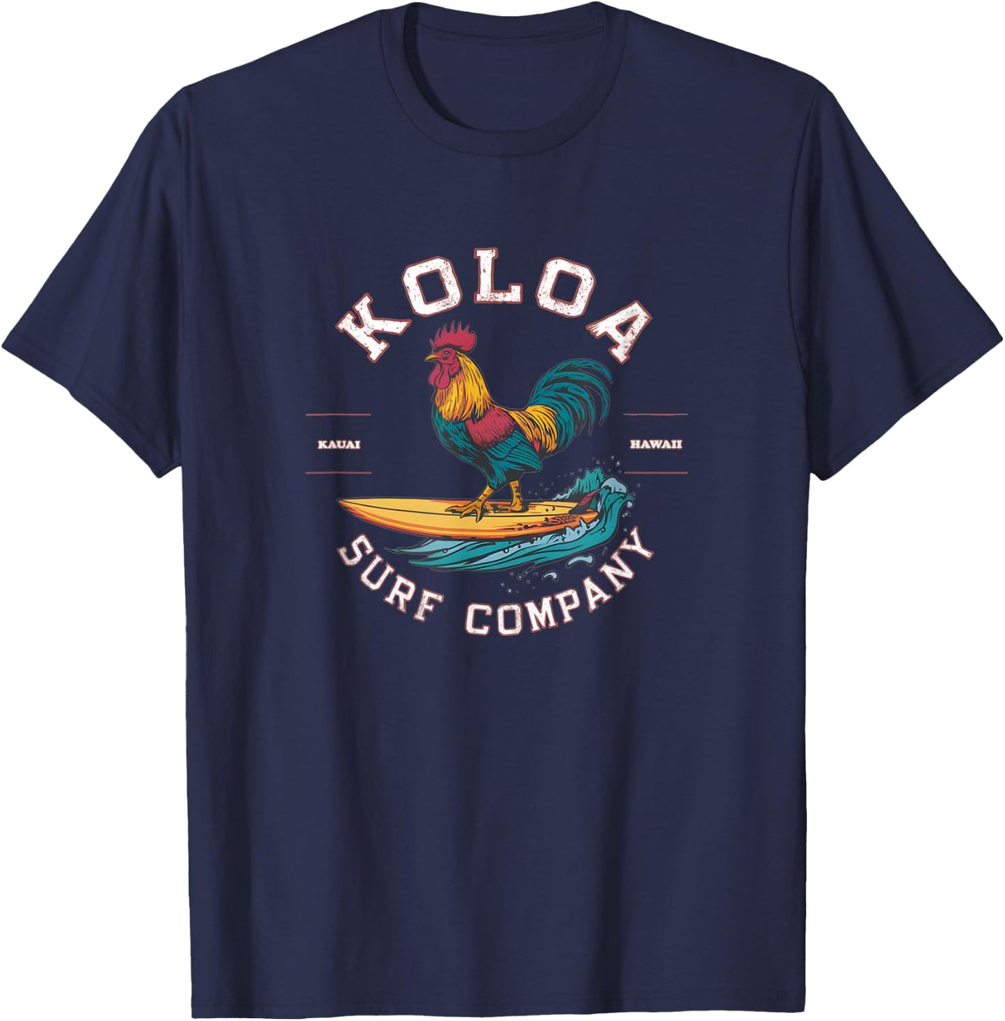 Koloa Surf Surfing Rooster Logo Lightweight, Graphic T-Shirt - T-Shirt | Navy