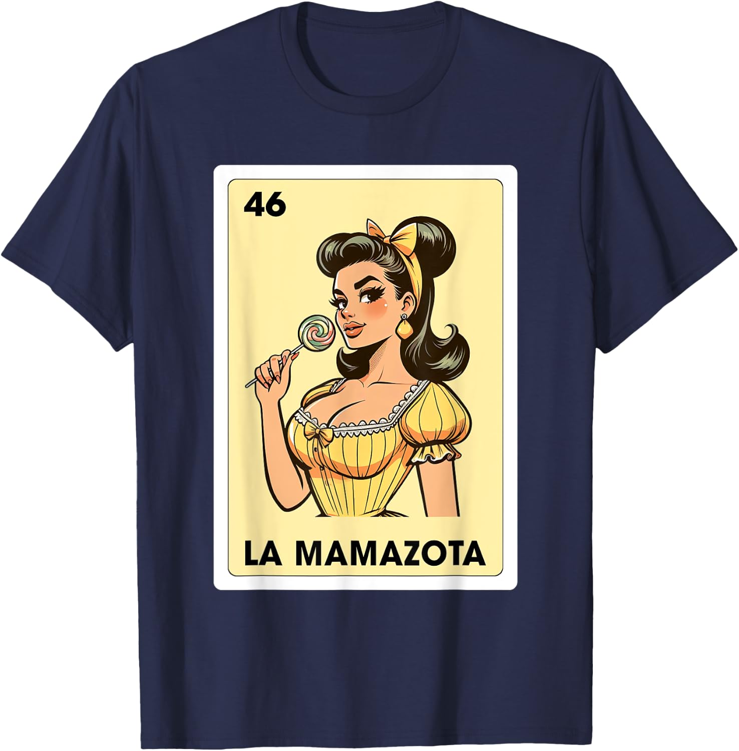 Mexicana Latina Mom Life La Mamazota Mexican Bingo Card T-Shirt - T-Shirt | Navy