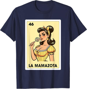 Mexicana Latina Mom Life La Mamazota Mexican Bingo Card T-Shirt - T-Shirt | Navy