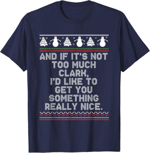 Funny Ugly Christmas Sweater Winter Vacation Christmas Tree T-Shirt - T-Shirt | Navy