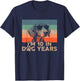 Vintage Dachshund I'm 10 In Dog Years Funny 70th Birthday Men Women T-Shirt - T-Shirt | Navy