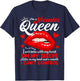 A Queen Was Born in November Women Girls November Birthday T-Shirt - T-Shirt | Navy