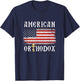 American Flag Orthodox Cross Christian T-Shirt - T-Shirt | Navy