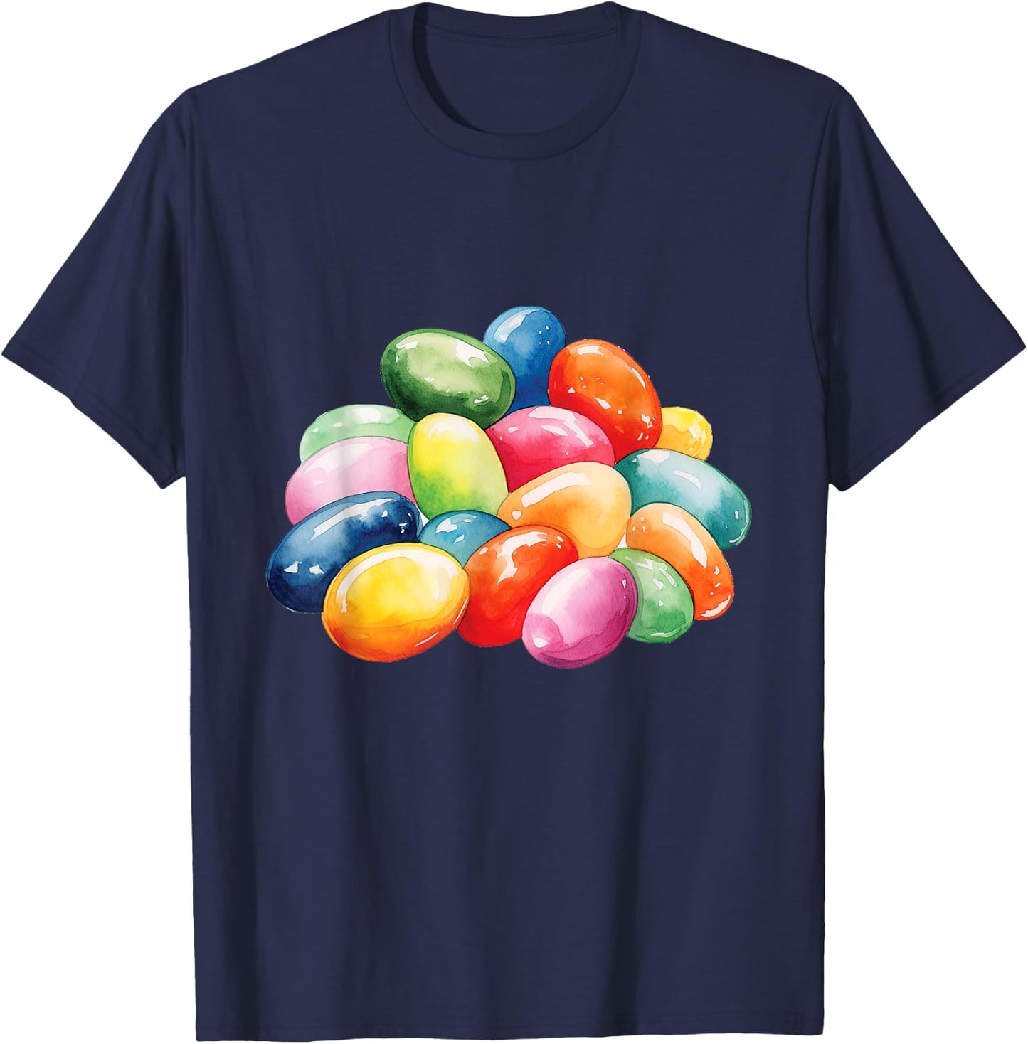 Cute Jelly Beans Candy Easter Lover Candy T-Shirt - T-Shirt | Navy
