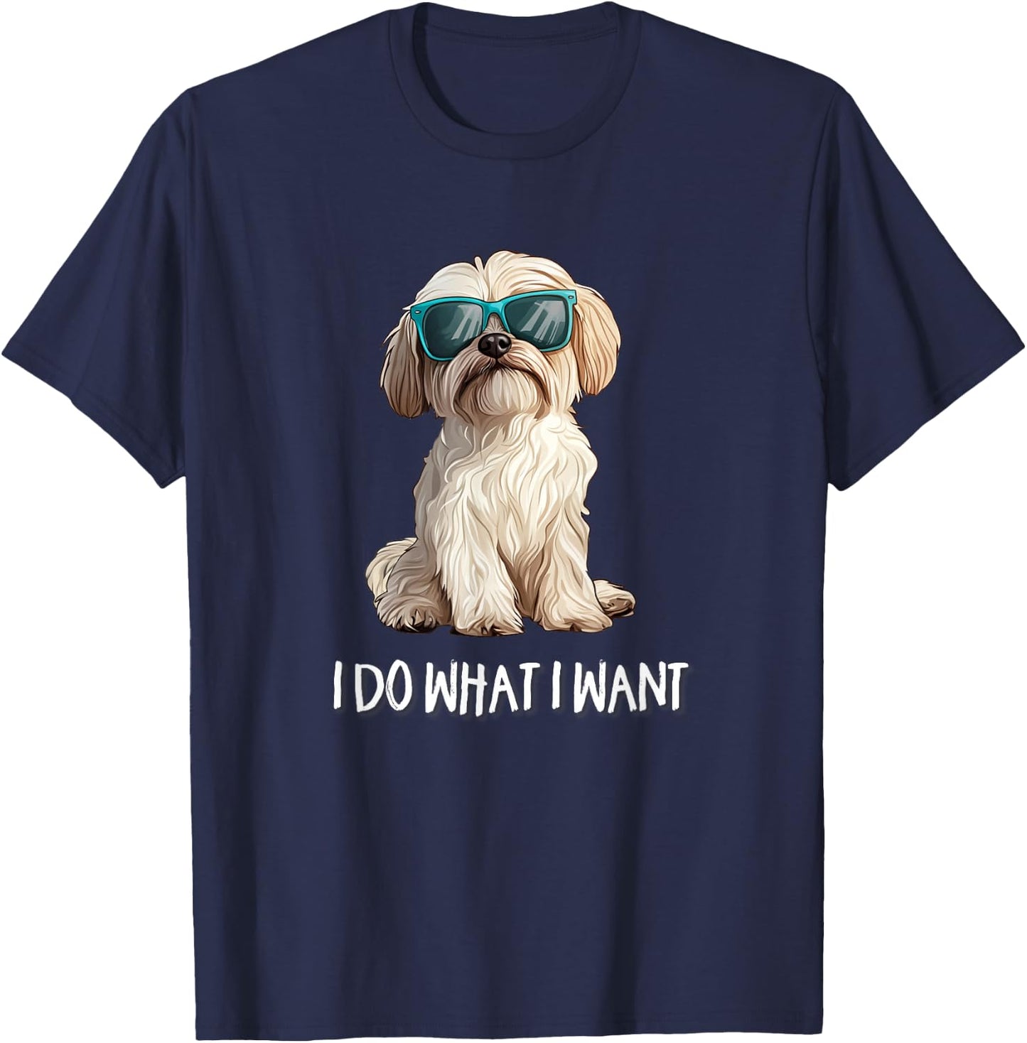 Funny Art Do What I Want Havanese Lover T-Shirt - T-Shirt | Navy