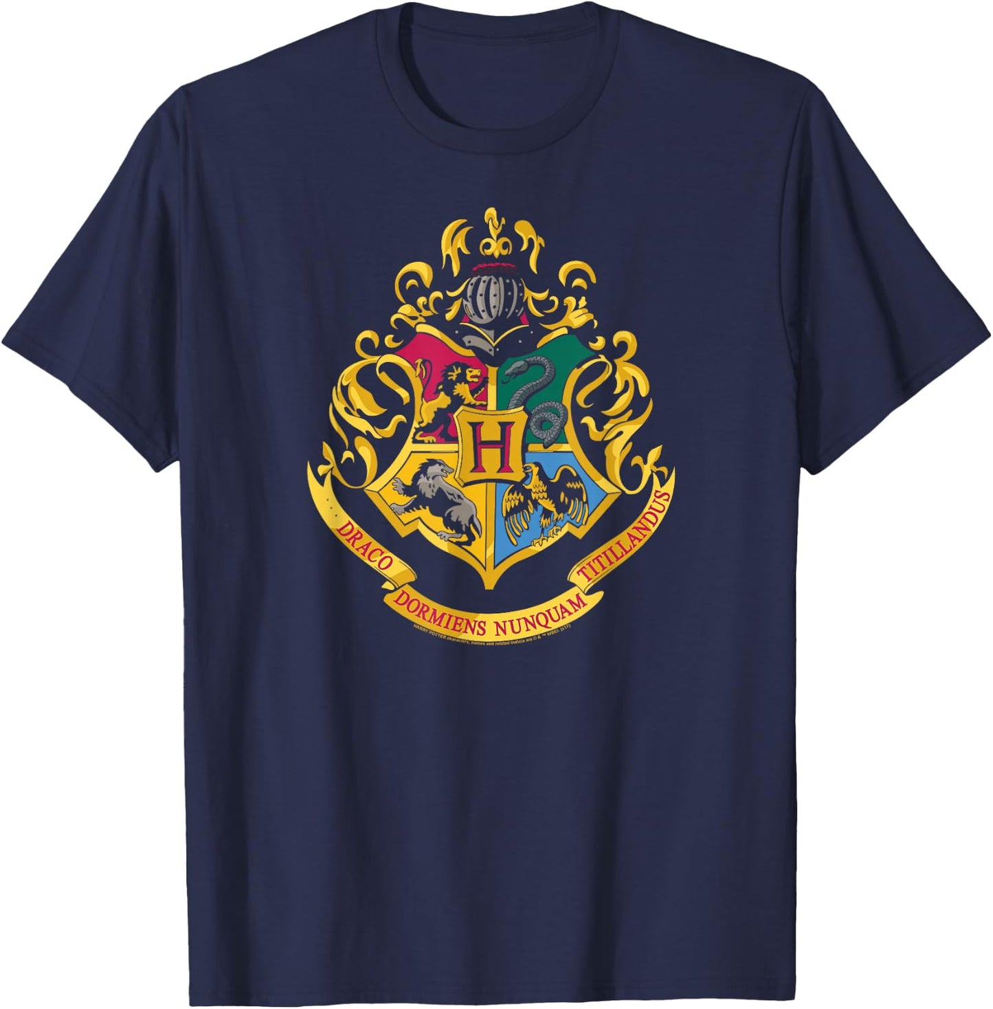 Harry Potter Hogwarts School Crest T-Shirt - T-Shirt | Navy