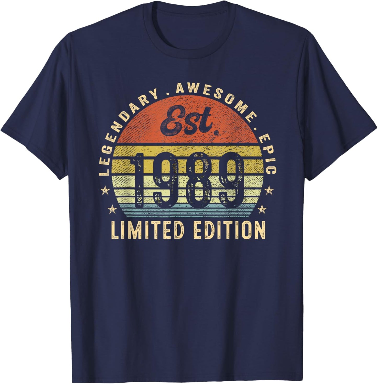 Est 1989 Limited Edition 35th Birthday Gifts 35 Year Old T-Shirt - T-Shirt | Navy