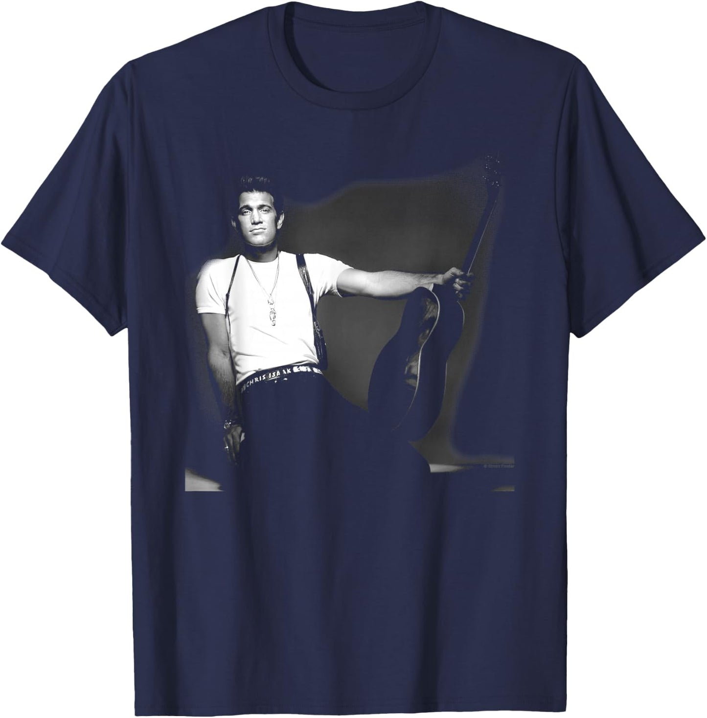 Singer Chris Isaak B&W Studio Photo By Simon Fowler T-Shirt - T-Shirt | Navy