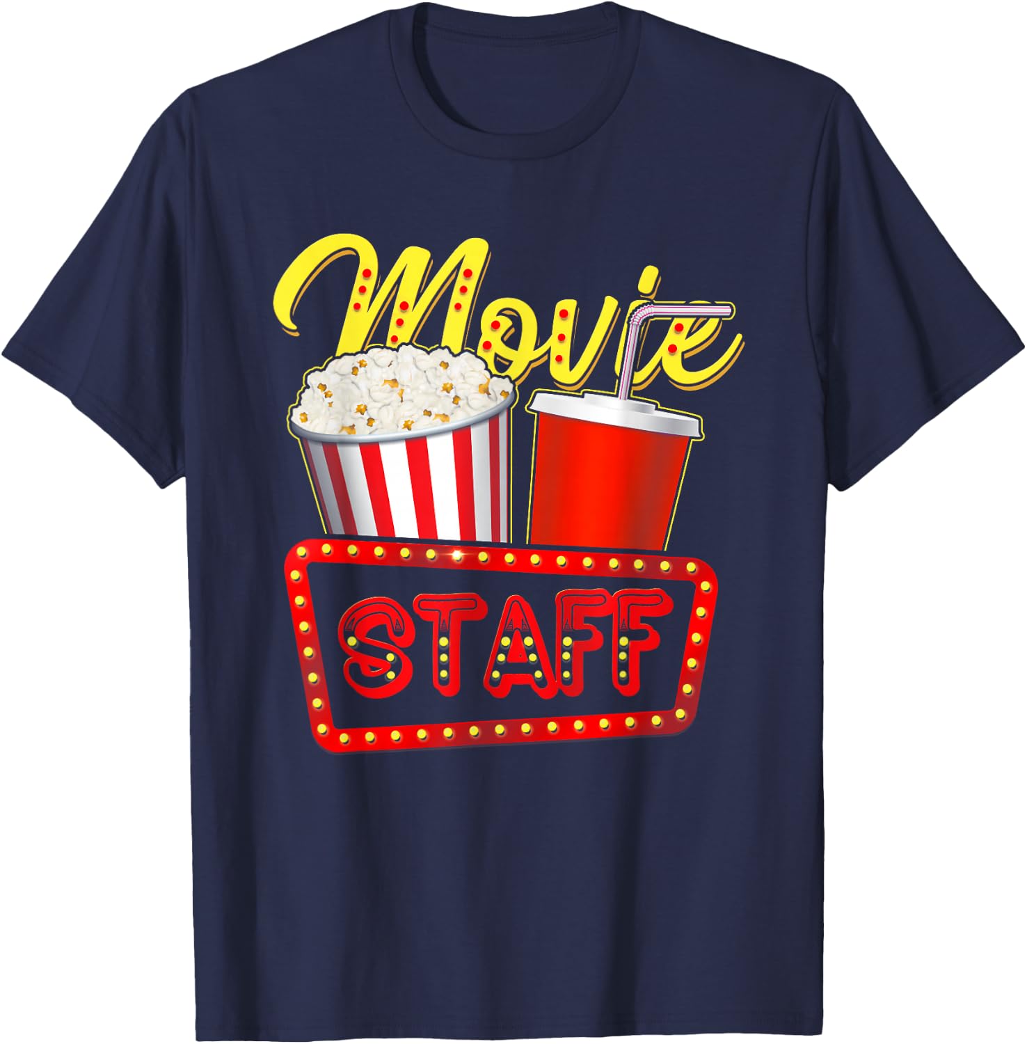 Movie Staff Party Night Behind The Scenes Awesomeness T-Shirt - T-Shirt | Navy