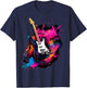 Men, Women and Kids Electric Guitar T-Shirt - T-Shirt | Navy