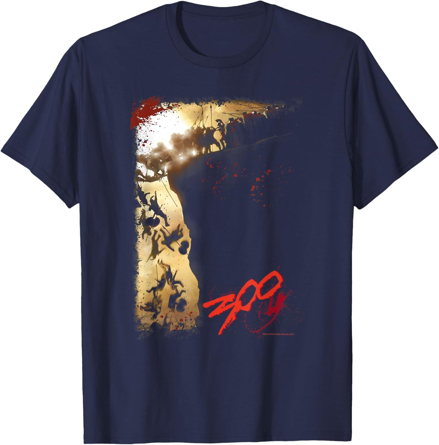 300 Movie The Cliff T-Shirt - T-Shirt | Navy