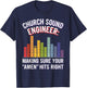 Amen Hits Right Recording Technician Church Sound Engineer T-Shirt - T-Shirt | Navy