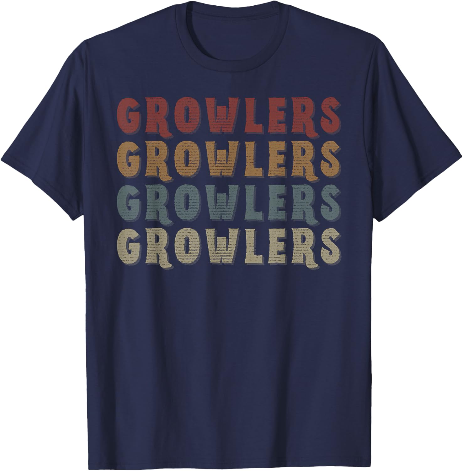 Vintage Cool Growlers Name Funny Love Heart Growlers T-Shirt - T-Shirt | Navy
