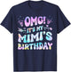 Groovy OMG It's My Mimi's Birthday BDay Girl Tie Dye T-Shirt - T-Shirt | Navy