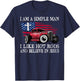 I Am A Simple Man I Like Hot Rods And Believe In Jesus T-Shirt - T-Shirt | Navy