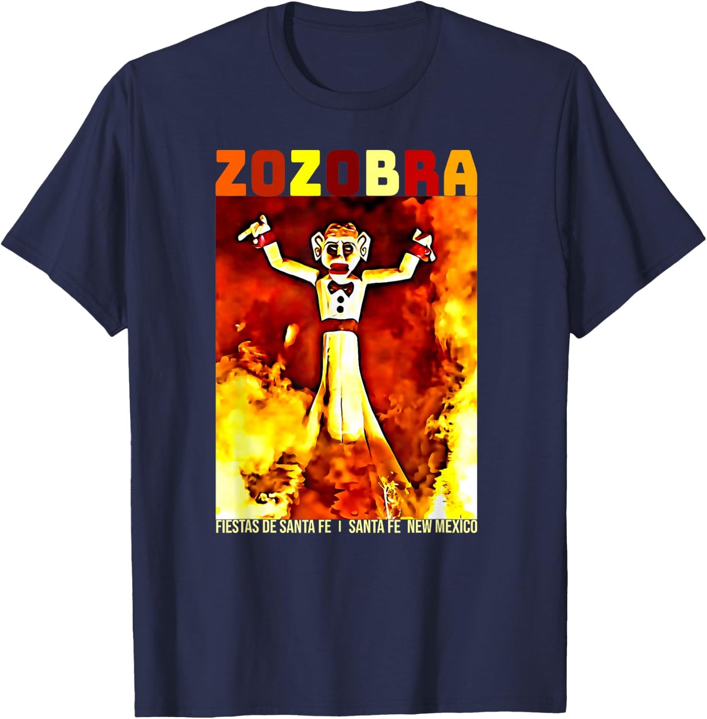 Zozobra Fiestas De Sante Fe New Mexico Old Man Gloom T-Shirt - T-Shirt | Navy