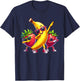 Dabbing Yellow Banana & Strawberry Funny Fruit Dab Dancing T-Shirt - T-Shirt | Navy
