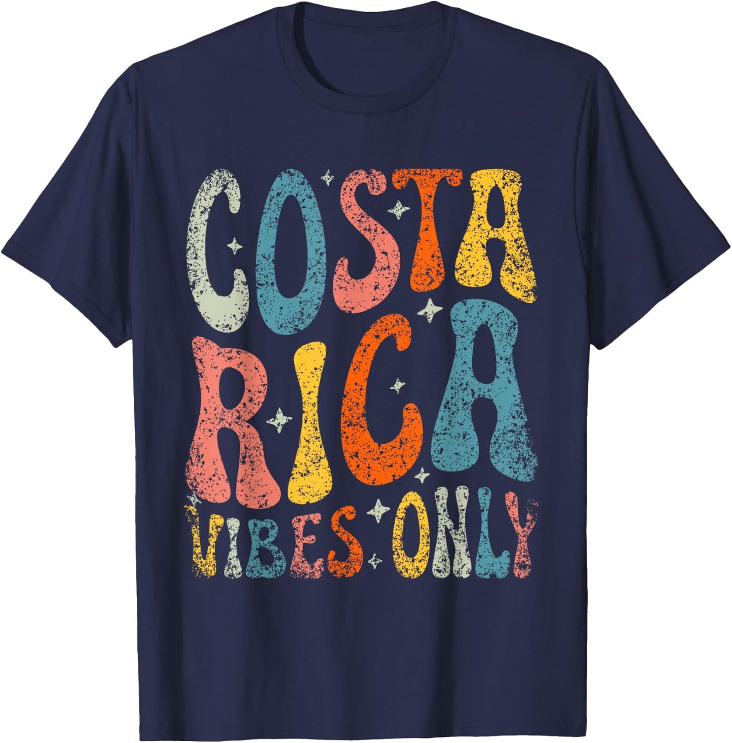 Costa Rica Vibes Only Trip Costa Rican Travel Costa Rica T-Shirt - T-Shirt | Navy