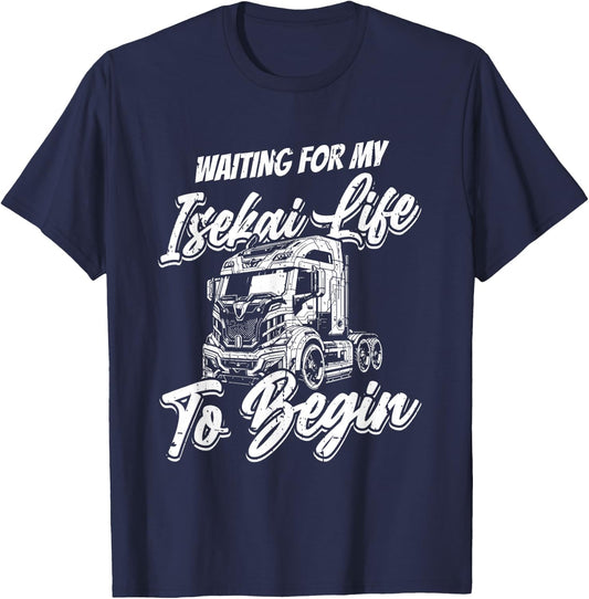 Isekai Manga Cosplay Japanese - Japan Otaku Anime Truckkun T-Shirt - T-Shirt | Navy